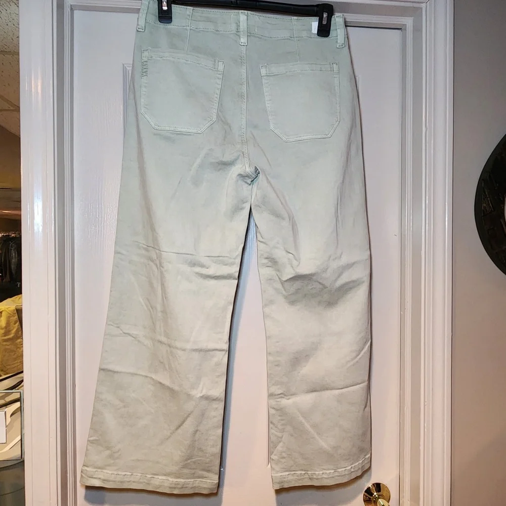 NWT PAIGE Carly High Rise Wide‎ Leg Jeans in Vintage Salty Sea Spring Summer